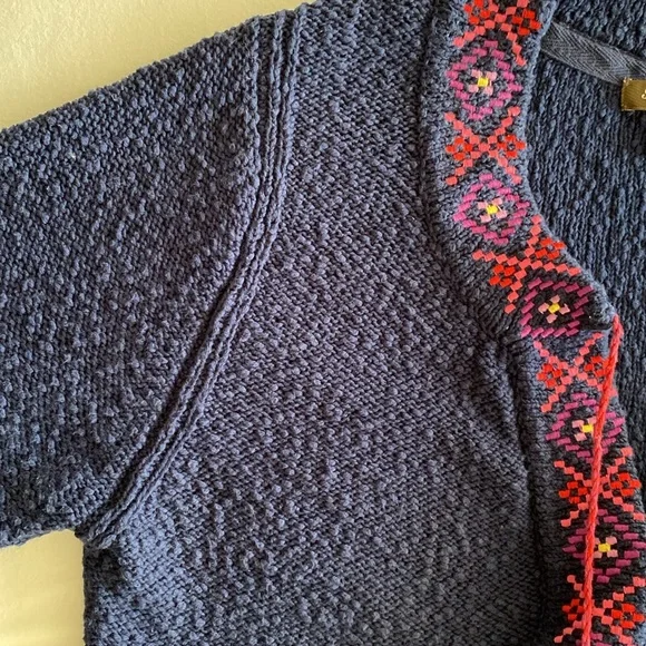 Tommy Bahama Eden Bay Tassel Tunic Beach Sweater embroidered tassel ties Size M - Picture 10 of 16